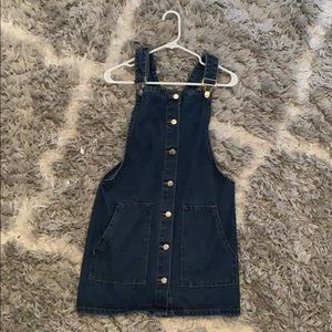 Denim overall dress